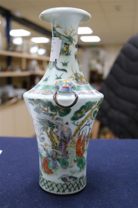 A Chinese famille verte vase